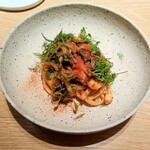 マンサルヴァ - バヴェッテ(イタリアパスタ)『鮟鱇・トマト・黒キャベツ』