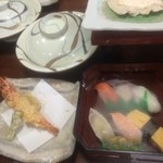 Hamankora - 大海老天ぷら、寿司六貫