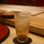 鮨 しみづ - 梅酒ソーダ割り