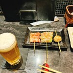 くいもんや あ・うん亭 - エノキベーコン、アスパラ豚、つくね