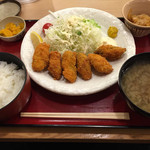 築地食堂源ちゃん - カキフライ定食  税込み993円