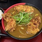 極楽うどん TKU - 鶏天カレーうどん（アップ）