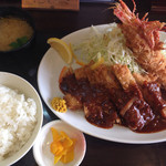 とんかつ ひろ喜 - 特選ロースとんかつ＆海老フライ定食