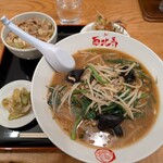 恵比寿 - 味噌ラーメンとねぎチャーシュー丼のセット