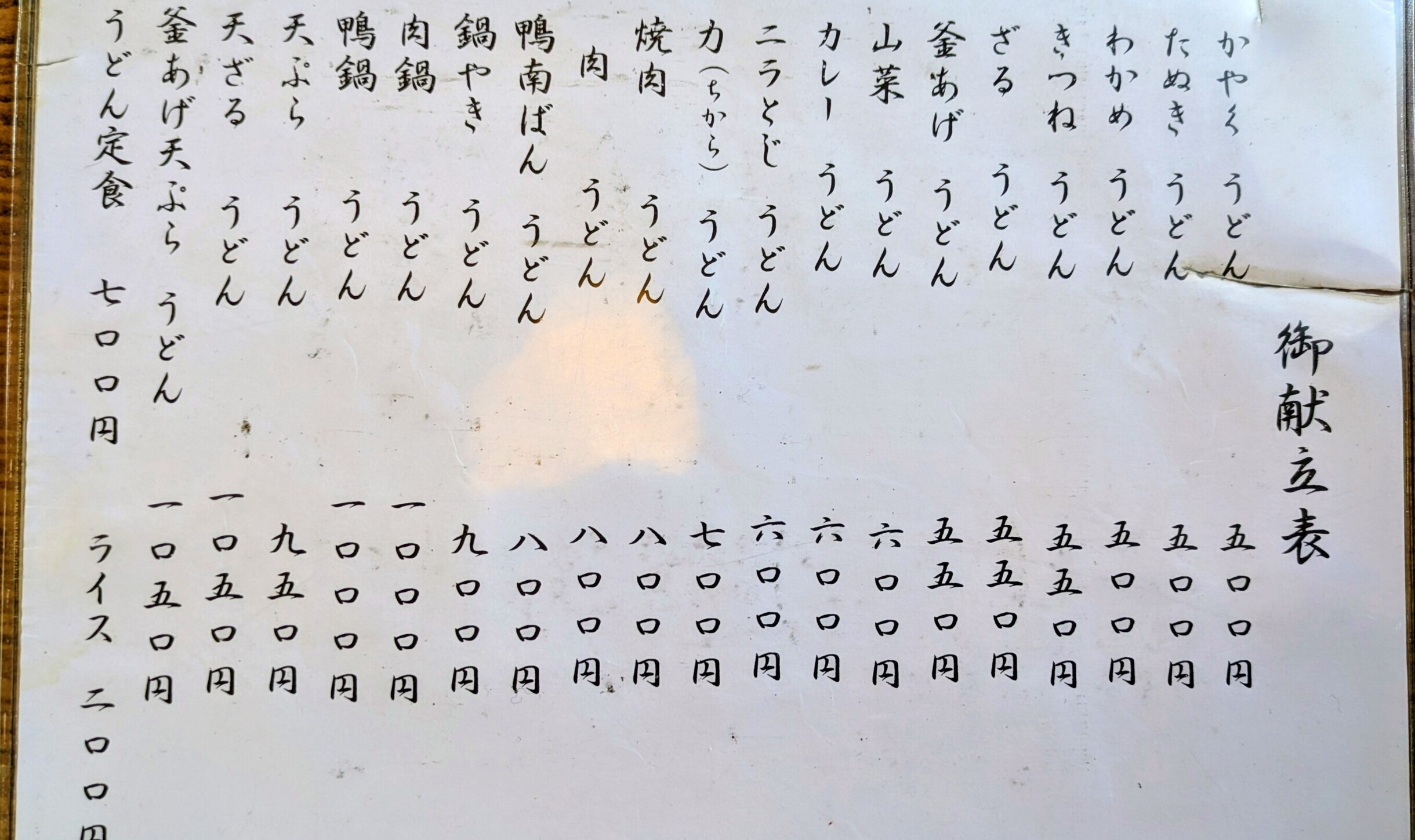 メニュー写真 : 讃岐うどん 瀬戸内 - 古淵/うどん | 食べログ