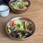 おじさんと日本酒 - 紀州鴨とグレープフルーツのサラダ