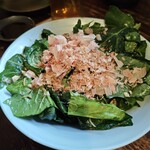 囲坊主 - ホウレンソウサラダ