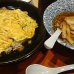 驛麺 - 天津飯とハーフラーメン（醤油）（770円）
