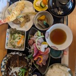 莫山 - 莫山定食　ご飯大盛(+55円)　