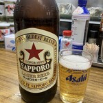 立呑み処 入部酒店 - 赤星大瓶