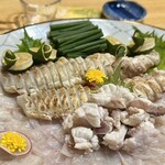 まさ竜 - 皮と河豚の焼き霜造り