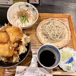 手打そば 一の梅 - 穴子天丼セット