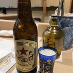 うを徳 - 赤星サッポロラガービール