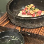 焼肉　縁 - 石焼ガーリックライス（ハーフ）