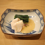 やきとり 鳥はし - 蒸し鶏と分葱のぬた