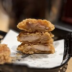 手延べうどん 水山 - (トッピング) 竜田揚げ・断面