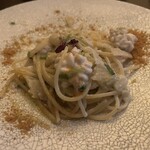 クロッキオ - 真タチのペペロンチーノからすみパウダー