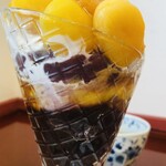 麻布茶房 - ソフトクリームが下へ、溶けて馴染んでいく