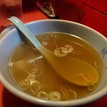 珉亭 - 付属の中華スープ　寒かったので染みました