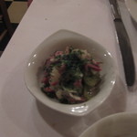 ブション - ぼけててすみません。猪肉のサラダおすそ分け