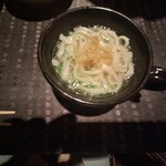 瀬里奈 - しゃぶしゃぶのスープで調理後の水沢うどんです。