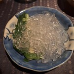 瀬里奈 - しゃぶしゃぶのスープで調理したくずきり、東京わけぎです。