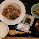 里伊 - あんこうの唐揚げ葱ダレ定食