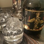 望楼NOGUCHI函館 - 黒霧島　ボトルをオーダー、いつも通りロックで