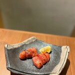 黒十 - 炙り明太子。ライムとの組み合わせ、爽やかで鼻から美味しい香りが抜けていく✨