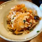 釜めし菜時記 さき亭 - 3杯目よそったところ、おこげが素晴らしい