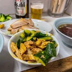 珍々軒 - コレが件のからし和え、なんか今回凶悪な辛子の効き具合でした、ブレってやつ？そんな日もあるんだね。