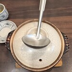 百年亭 - 土鍋のお味噌汁到着！