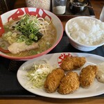 らーめん八角 - 料理写真:かきフライ定食(期間限定)