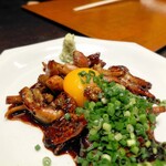 ⚫うなぎ肝ソテー卵黄焼添え　