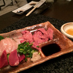 和楽 - お造り三種盛り合わせ