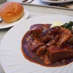 カフェ＆ガーデン しらさぎ邸 - ビーフシチュー、パン