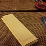 テーブルセットの、ナフキン
