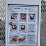 TALUTO DOT COFFEE - お店のメニュー看板