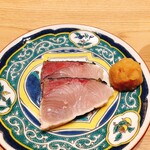 GINZA SUSHI BANYA KAI - 寒鰤のたたき　おろしポン酢添え