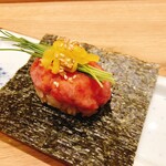 GINZA SUSHI BANYA KAI - 〆はとろたく手巻き寿司