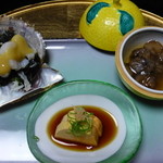 大喜庵 - 2015.01　鮟肝、貝柱、なまこ