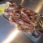 広島流お好み焼き 秀 - ゲソ竜田焼き　450円　2015.01