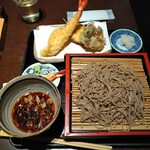石臼挽きそば みや川 松坂屋名古屋 - 海老を1本食べた後