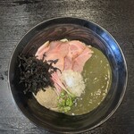 魚々麺 園 - 鮑の肝まぜそば・温・1500円