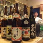 仲家寿司 - さつま芋焼酎を常時20種ご用意しております