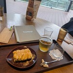 和カフェTsumugi - 和栗と焦がしきな粉のモンブラン＋棒ほうじ茶