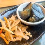 和kitchen かんな - きんぴらごぼう&茄子のカレーお浸し