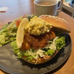 道後の町屋 - 鯛カツバーガーセット