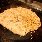 もんじゃ麦 - 明太子もちチーズもんじゃ+ベビースター♪