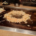 もんじゃ麦 - 明太子もちチーズもんじゃ+ベビースター♪